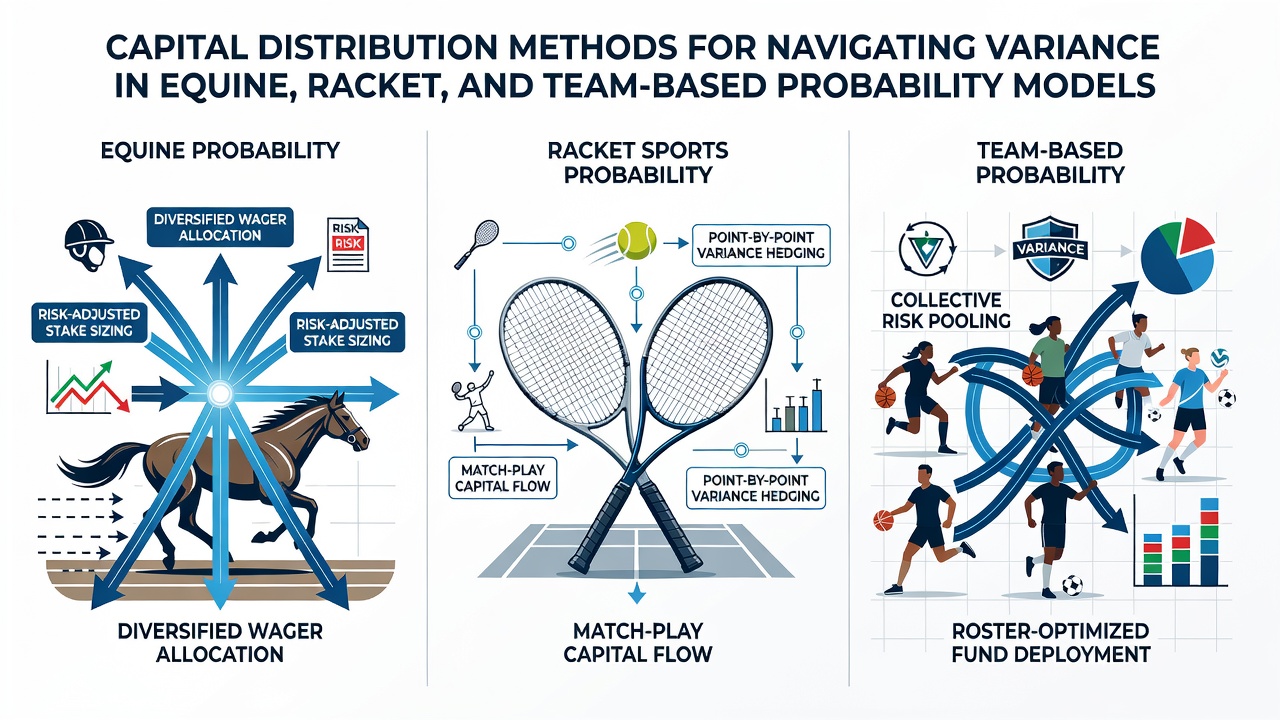 Stake sizing matrix illustrating variance buffers in tennis and soccer probability markets
