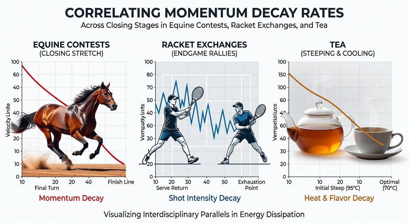 Comparative chart of momentum decay rates in three sports with allocation adjustment overlays