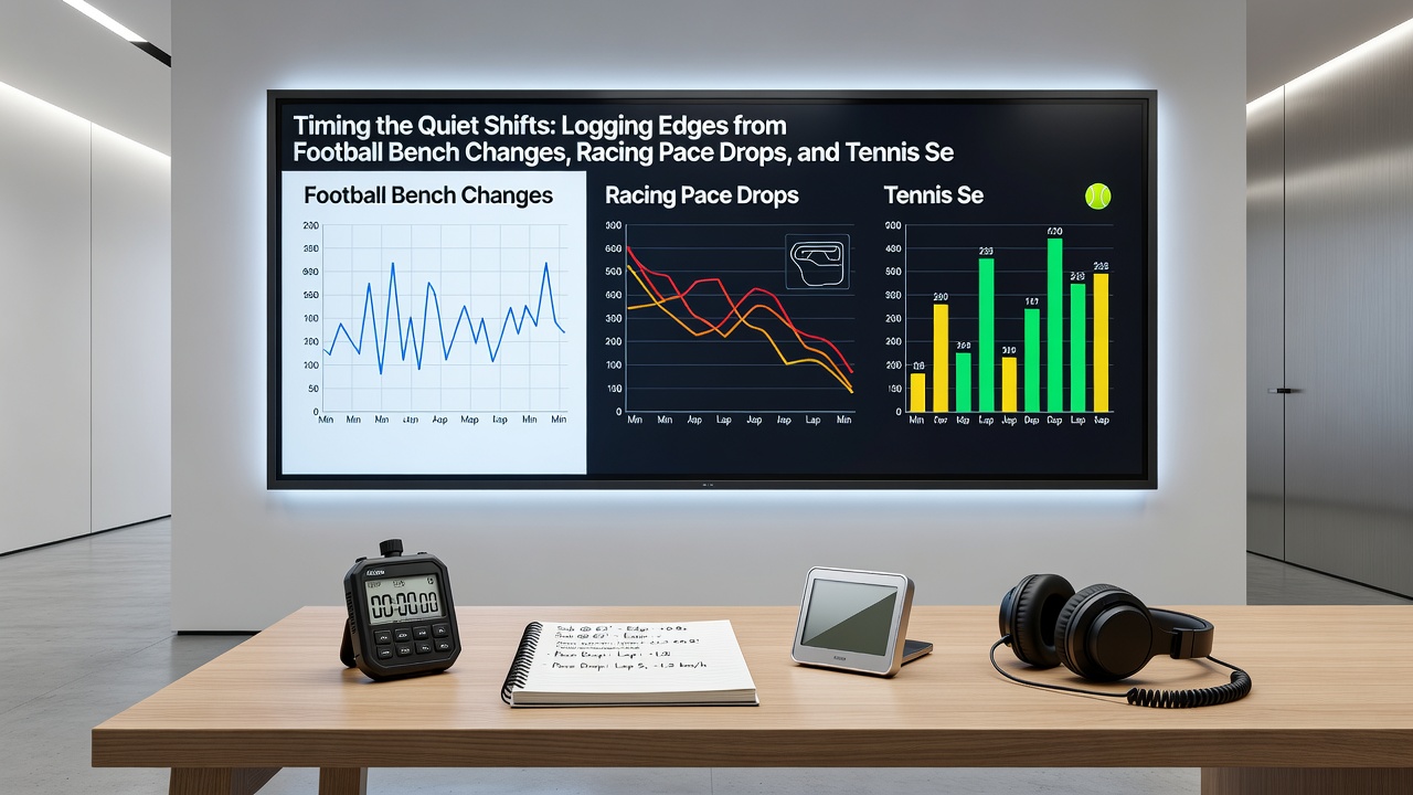 Tennis match statistics displayed alongside service break timing graphs and player movement data