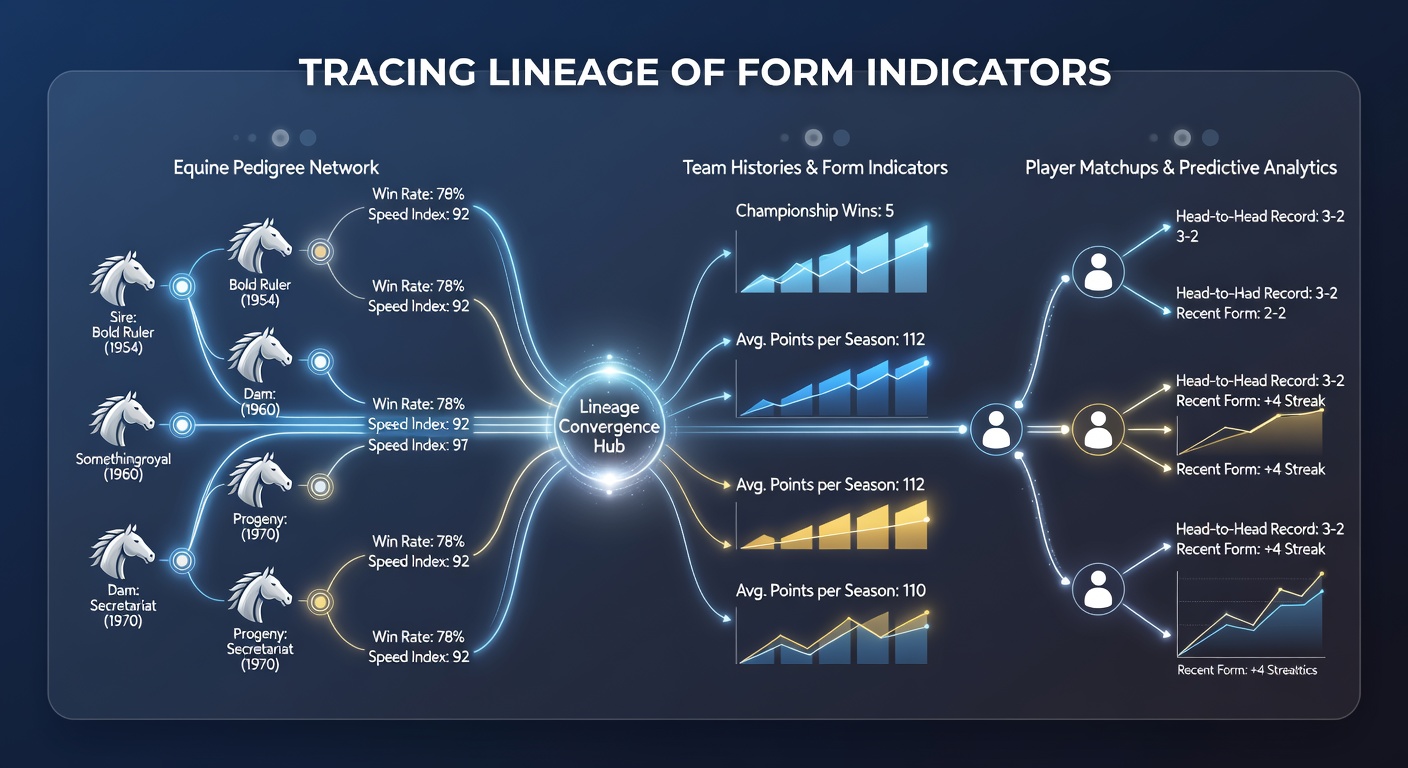 Multi-layer betting matrix showing equine, football, and tennis form indicators combined in accumulator structures